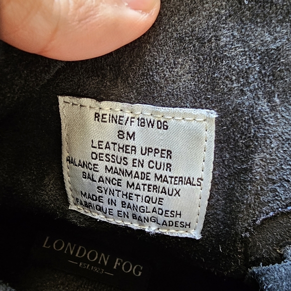 London Fog black combat boots, size 8 - Picture 4 of 6